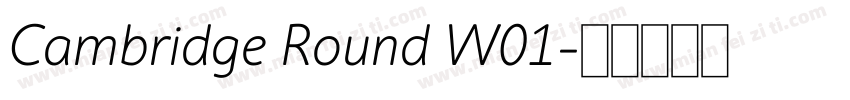 Cambridge Round W01字体转换